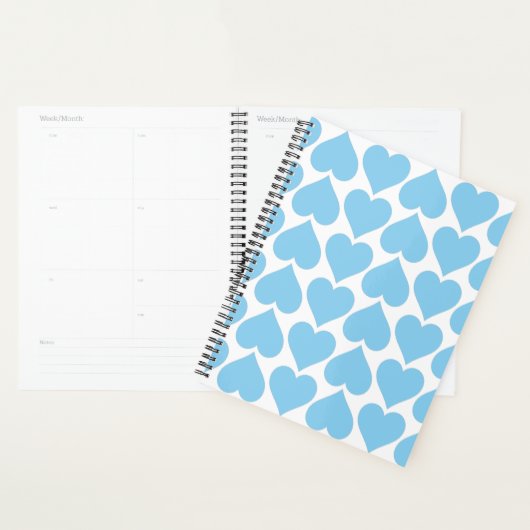 Blauwe harten patroon, Romantisch, Liefde Planner (Display)