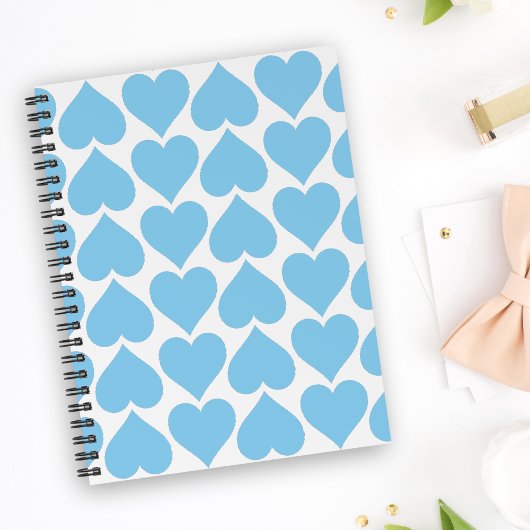 Blauwe harten patroon, Romantisch, Liefde Planner