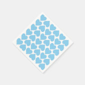 Blauwe harten patroon, Romantisch, Liefde Servet (Hoek)