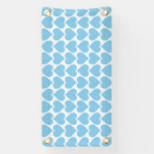 Blauwe Harten Patroon, Romantisch, Liefde Spandoek (Verticaal)