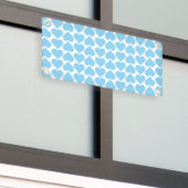 Blauwe Harten Patroon, Romantisch, Liefde Spandoek (Buitenkant Gebouw)