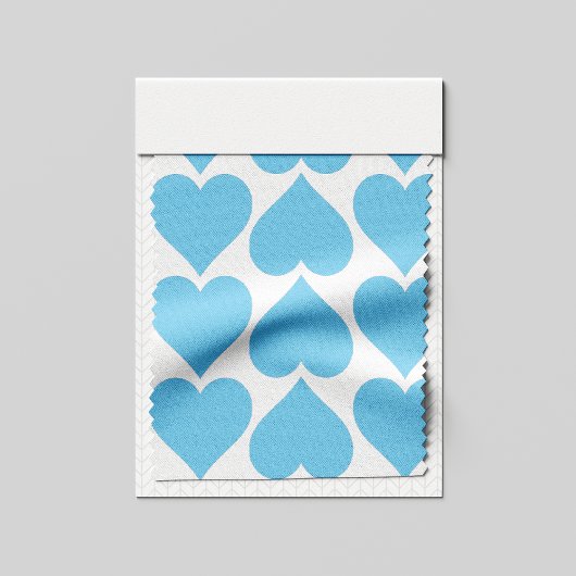 Blauwe Harten Patroon, Romantisch, Liefde Stof