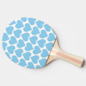 Blauwe harten patroon, Romantisch, Liefde Tafeltennisbatje (Zijkant)