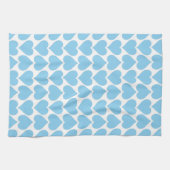 Blauwe harten patroon, Romantisch, Liefde Theedoek (Horizontaal)