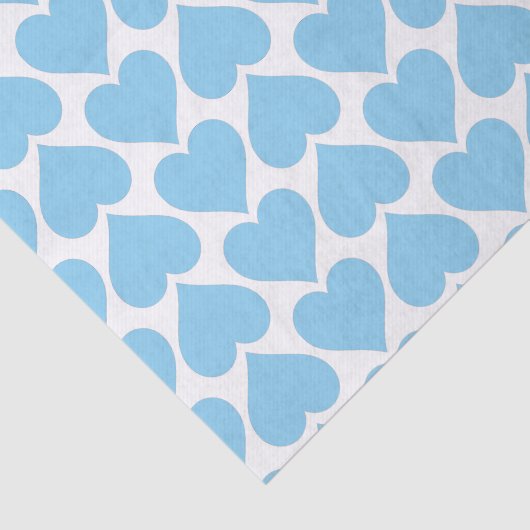 Blauwe harten patroon, Romantisch, Liefde Tissuepapier (Detail)