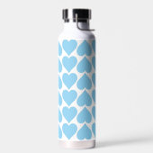 Blauwe Harten Patroon, Romantisch, Liefde Waterfles (Links)