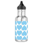 Blauwe Harten Patroon, Romantisch, Liefde Waterfles (Rechts)