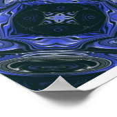 blauwe harten poster (Hoek)