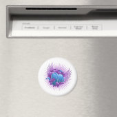 Blauwe harten Rozen en vleugels Magneet (Insitu (Vaatwasser))