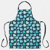 Blauwe harten schort (Voorkant)
