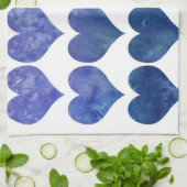 Blauwe harten theedoek (Gevouwen)