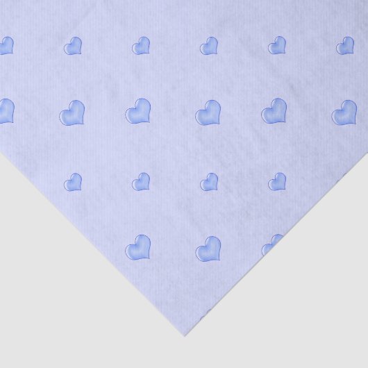 Blauwe harten tissuepapier (Detail)