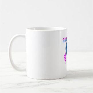 Blauwe harten verjaardagsmeisje t-shirt koffiemok