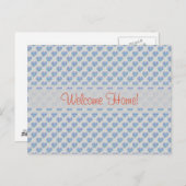Blauwe harten Welkom Home! Briefkaart (Voorkant / Achterkant)