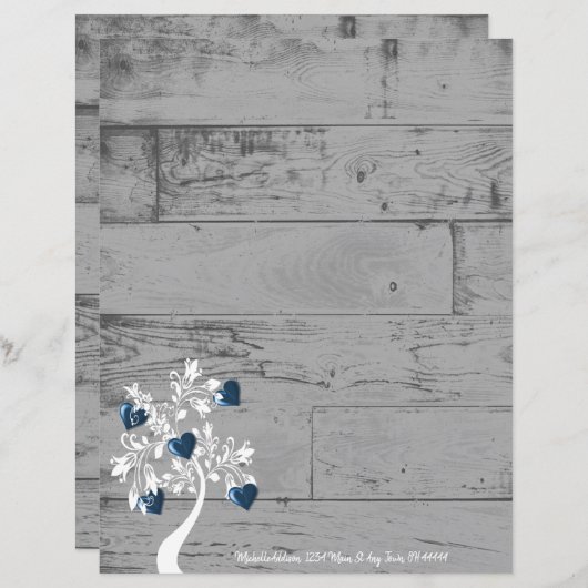 Blauwe hartenboom - Aangepast (Voorkant / Achterkant)