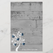 Blauwe hartenboom - Aangepaste kantoorbenodigdhede Briefpapier (Voorkant)