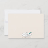 Blauwe hartenboom op Ivory Wedding Rehearsal Dinne Kaart (Achterkant)