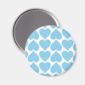 Blauwe hartenpatroon, romantisch, liefde magneet (Voorkant / Achterkant)