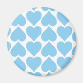 Blauwe hartenpatroon, romantisch, liefde magneet (Voorkant)