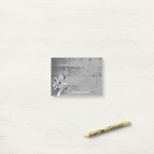 Blauwe hartenstructuur Aangepaste notities Post-it® Notes (Op bureau)