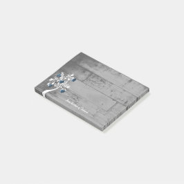 Blauwe hartenstructuur Aangepaste notities Post-it® Notes