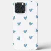 Blauwe hartjes Case-Mate iPhone case (Achterkant)
