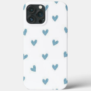 Blauwe hartjes Case-Mate iPhone case