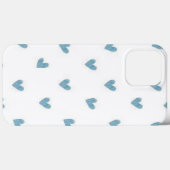 Blauwe hartjes Case-Mate iPhone case (Achterkant (horizontaal))