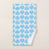 Blauwe Hartjes Patroon, Romantisch, Liefde Bad Handdoek (Handdoek)