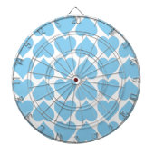Blauwe Hartjes Patroon, Romantisch, Liefde Dartbord (Voorkant)