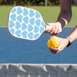 Blauwe Hartjes Patroon, Romantisch, Liefde Pickleball Paddle