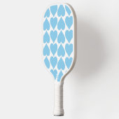 Blauwe Hartjes Patroon, Romantisch, Liefde Pickleball Paddle (Links)