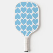 Blauwe Hartjes Patroon, Romantisch, Liefde Pickleball Paddle (Achterkant)