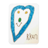 Blauwe hartmagneet magneet (Verticaal)