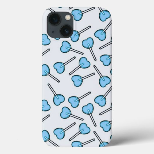 Blauwe hartvormige Lollipops Case-Mate iPhone Case (Achterkant)