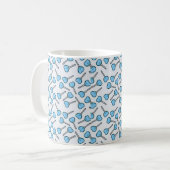 Blauwe hartvormige Lollipops Koffiemok (Voorkant links)