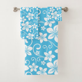 BLAUWE HAWAI (BLAUW) BAD HANDDOEK