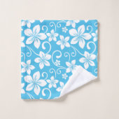 BLAUWE HAWAI (BLAUW) BAD HANDDOEK (Wasdoekje)