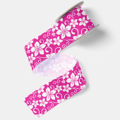 BLAUWE HAWAI (HEET ROZE) SATIJNEN LINT (Achterkant)
