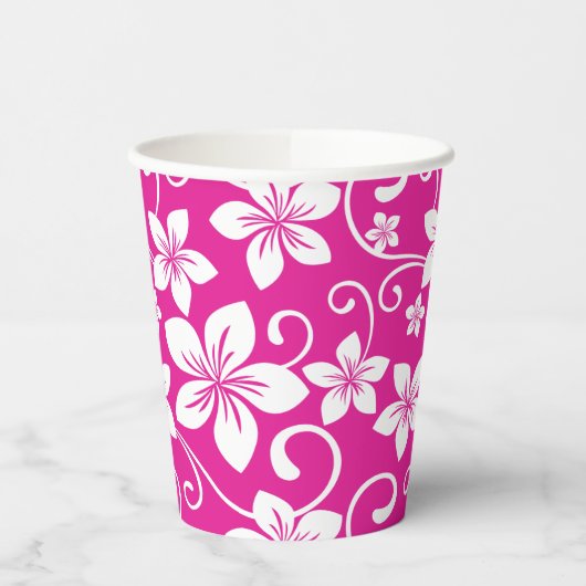 BLAUWE HAWAI (HEL ROZE) PAPIEREN BEKERS (Links)