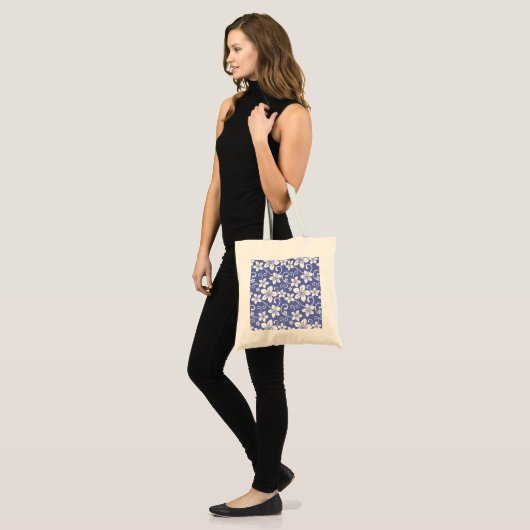 BLAUWE HAWAI (PERIWINKEL) TOTE BAG (Voorkant (model))