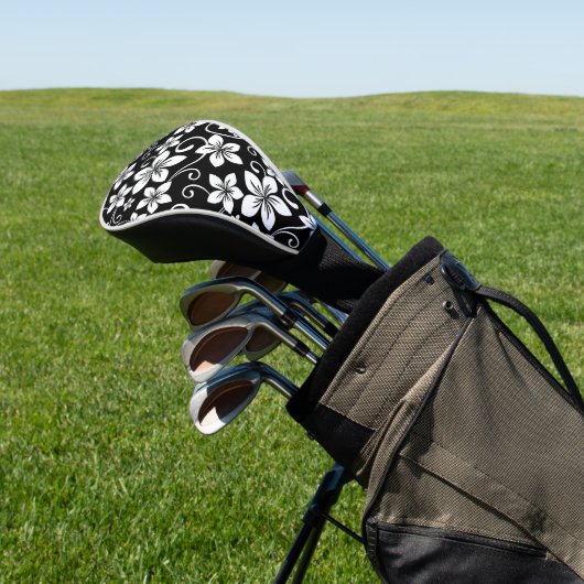 BLAUWE HAWAÏ (ZWART) GOLFHEADCOVER (Insitu)