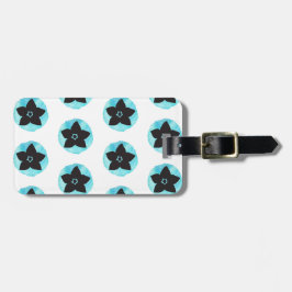 Blauwe Hawaïaanse bloem Bagagelabel