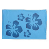 Blauwe Hawaiaanse Bloem  Kussensloop (Achterkant)