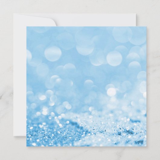 BLAUWE HAWAÏAN BUBBLES & CRYSTALS BIRTHDAPPARTIJ KAART (Achterkant)