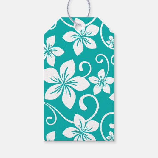 BLAUWE HAWAII (BLAUWGROEN) CADEAULABEL (Voorkant)