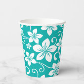 BLAUWE HAWAII (BLAUWGROEN) PAPIEREN BEKERS (Achterkant)
