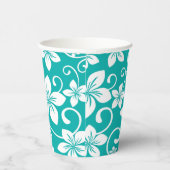 BLAUWE HAWAII (BLAUWGROEN) PAPIEREN BEKERS (Rechts)