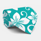 BLAUWE HAWAII (BLAUWGROEN) STROPDAS (Opgerold)