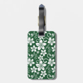 BLAUWE HAWAII (BOSGROENEN) BAGAGELABEL (Achterkant verticaal)